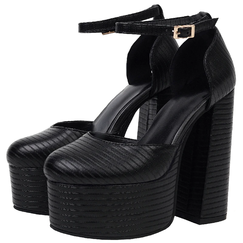 

Big Size Women Pumps Shoes Sexy Platform High Heels Summer Sandals Ladies Luxury Straps Black Pink Nude Party Dance Fetish Shoes
