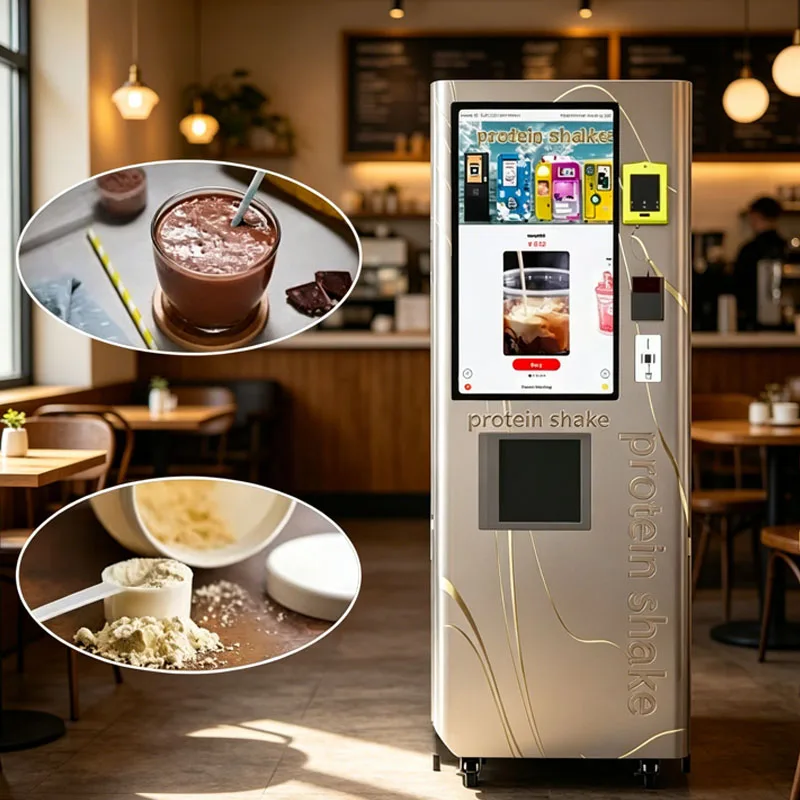 Protein Shake Vending Machine Commercial Fresh Smoothie Dispenser with Cashless Payment for Gym Chain Wholesale Customized