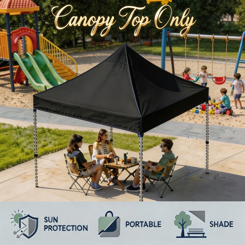 A 40-square-meter black silver-coated top cover for tents, suitable for outdoor market stalls as a sunshade. Durable