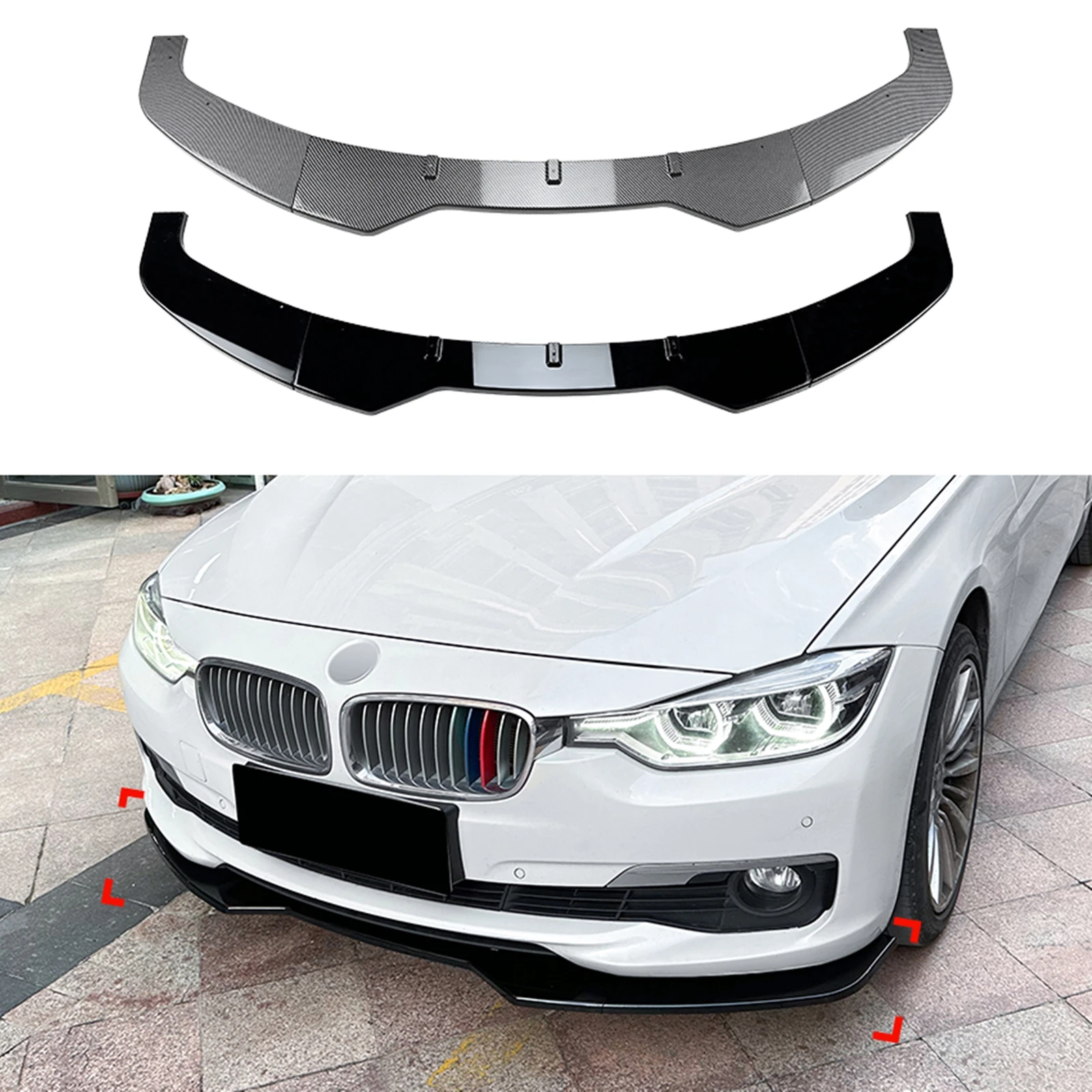 

Car Front Spoiler Lip Lower Flare Splitter Blade For BMW 3 Series F30 F31 F35 Sedan Base 2013-2019