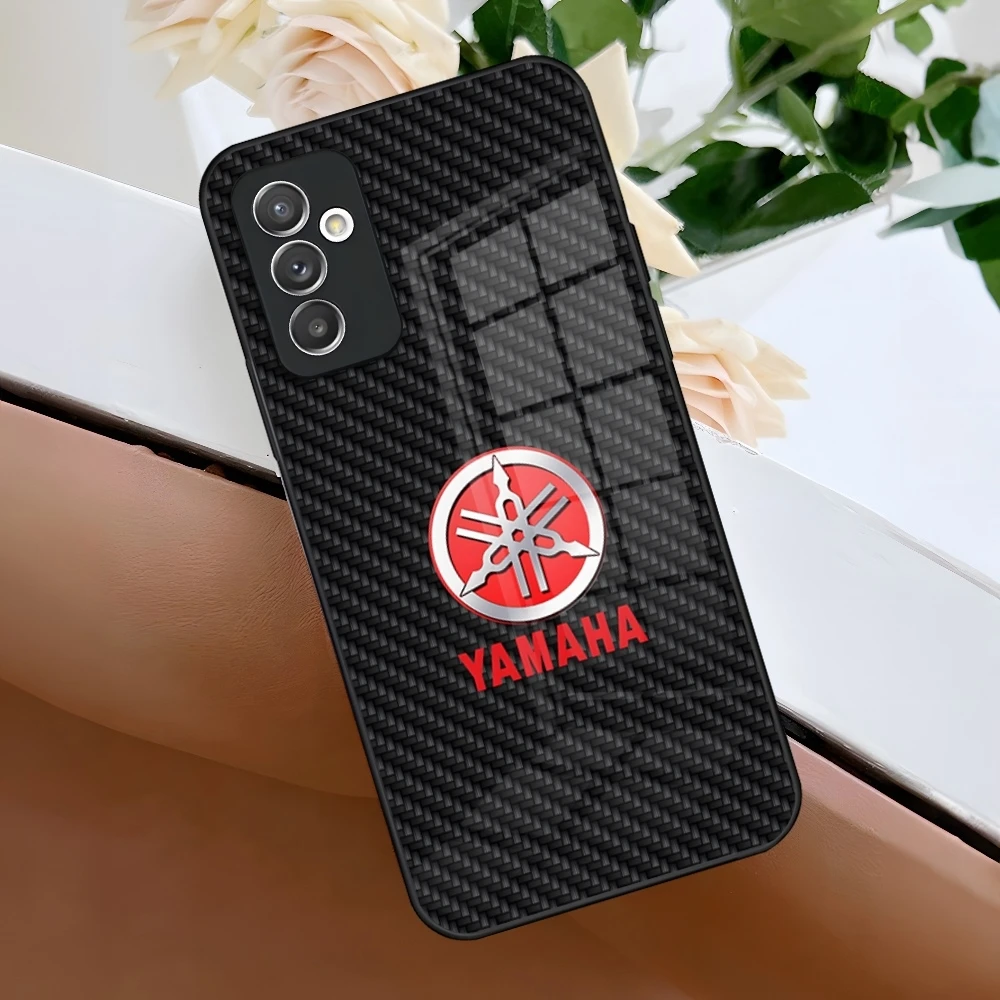 Etui na telefon z motywem wyścigów motocyklowych Y-Yamaha dla Samsung Galaxy S25 S24 S21 S20 S23 S22 Note20 FE Edge plus Ultra, szklane etui — zdjęcie produktu 5