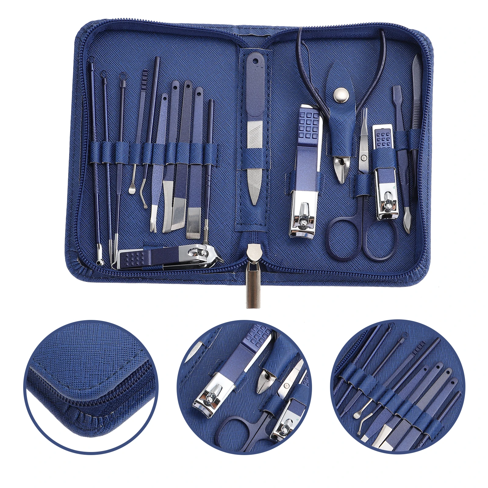 

1 set Stainless Steel Nail Clippers Set Professional Manicure Pedicure Kit Portable Nail Care Tools Household Gadgets