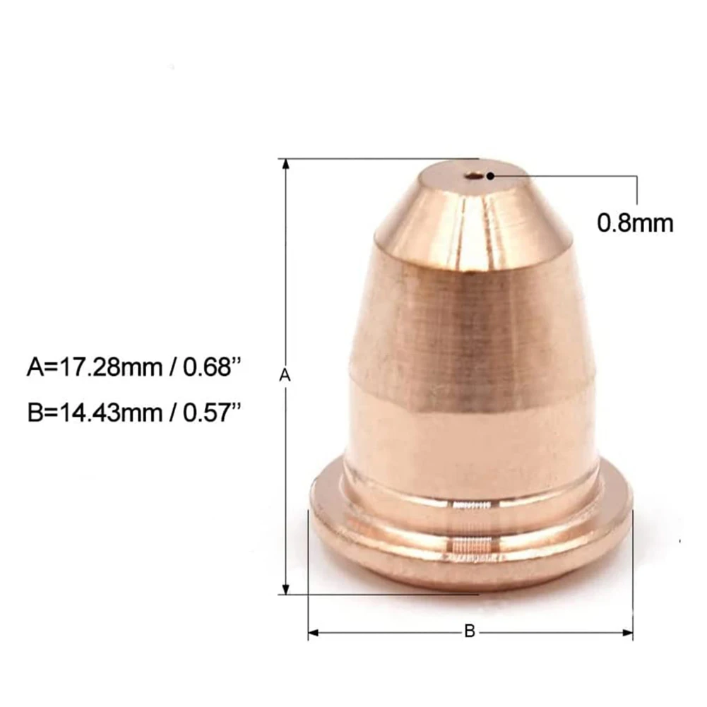 22pcs PR0110Plasma Electrode PD0116-08 Tip 0.8 And PC0116 For Trafimet S45 Torch For Air Plasma Cutting Equipment Tool Parts