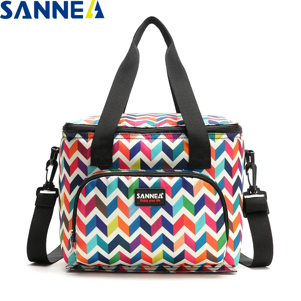 SANNE Fashion Design Lunch Bag Thermal Food Picnic Lunch Bags for Women Cooler Ice Box Portable Multifunction Lunch Bag SN8108