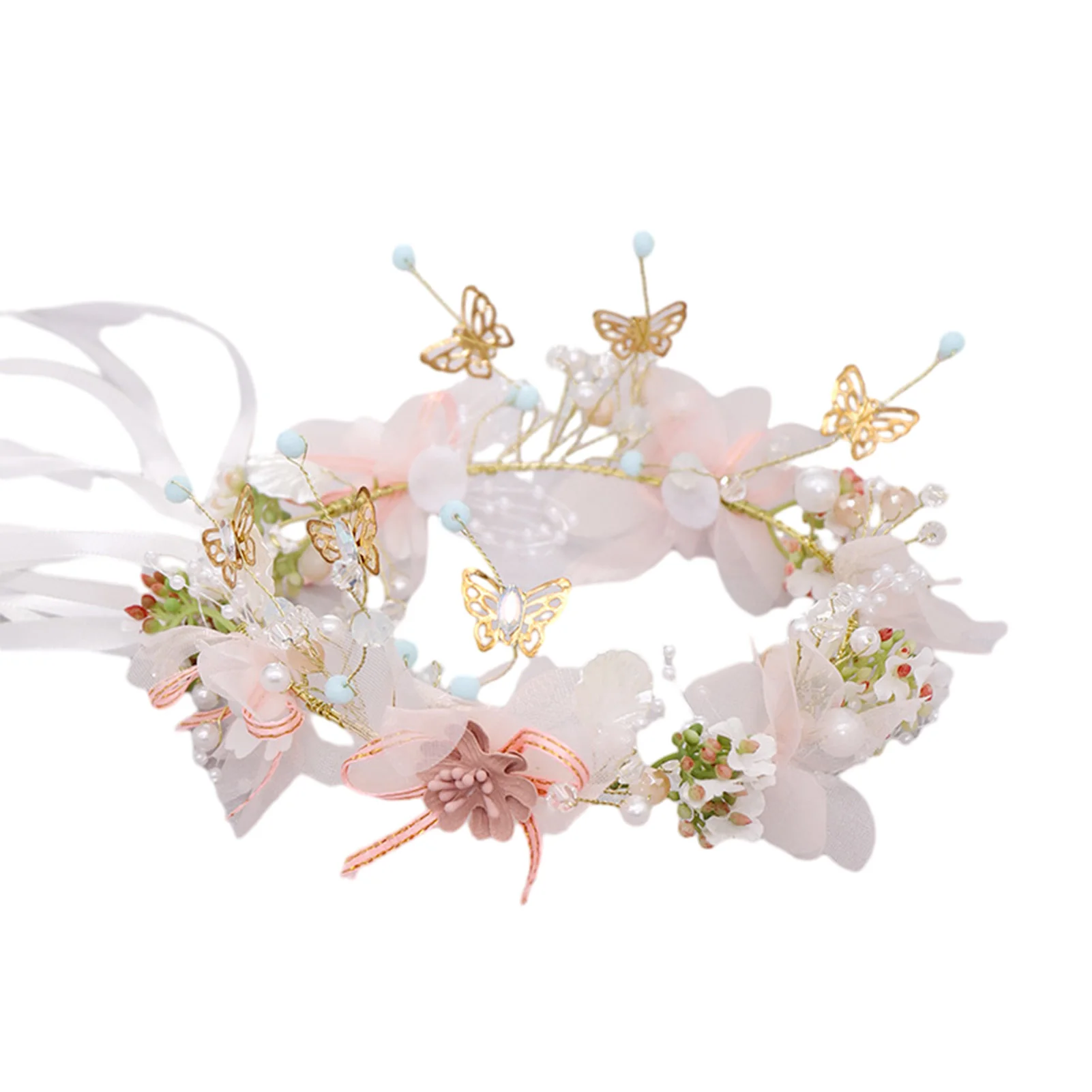 

Floral Garland Bridal Headpiece Alloy Simple Wedding Bridal Accessories for Banquet Wedding Dresses Skirts