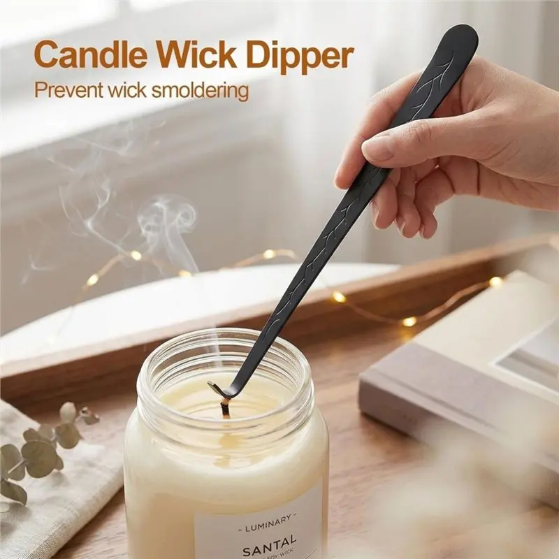 AB66-For Candle Care Kit 4-In-1 With Wick Trimmer Cutter, Extinguisher Snuffer, Dipper And Storage Tray Plate- For Candle Lovers