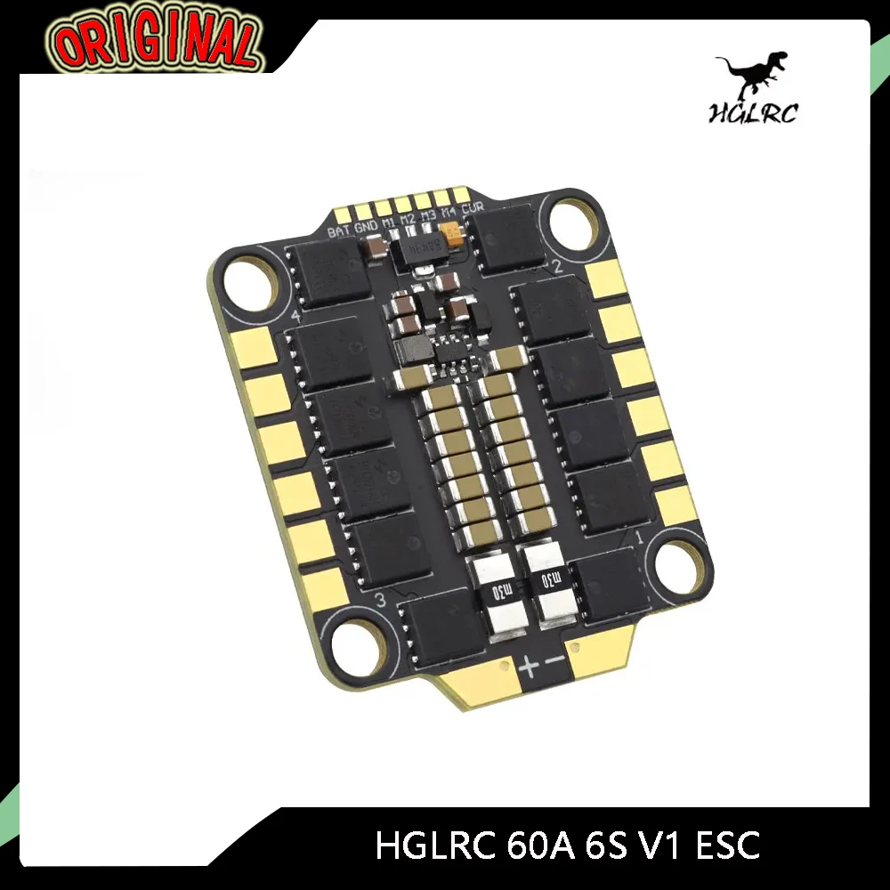 HGLRC 60A 6S V1 ESC(센서리스) - 5인치 레이싱/프리스타일 FPV 드론용