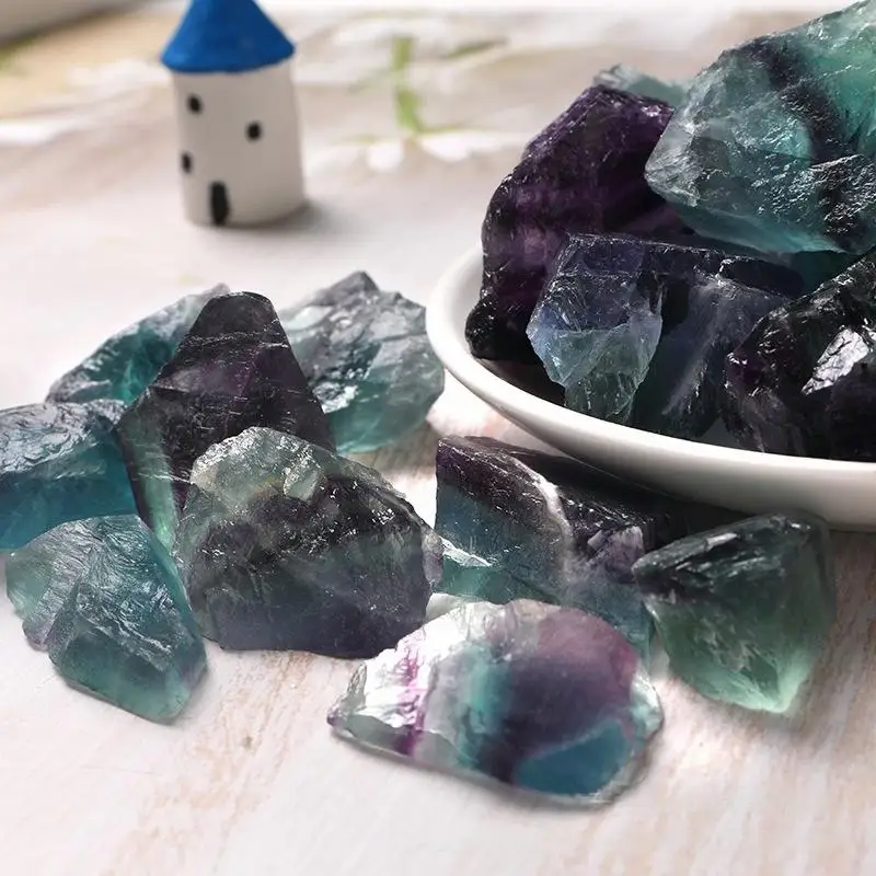 100g/Package Color Fluorite Raw Stone Aromatherapy Stone Expansion Stone