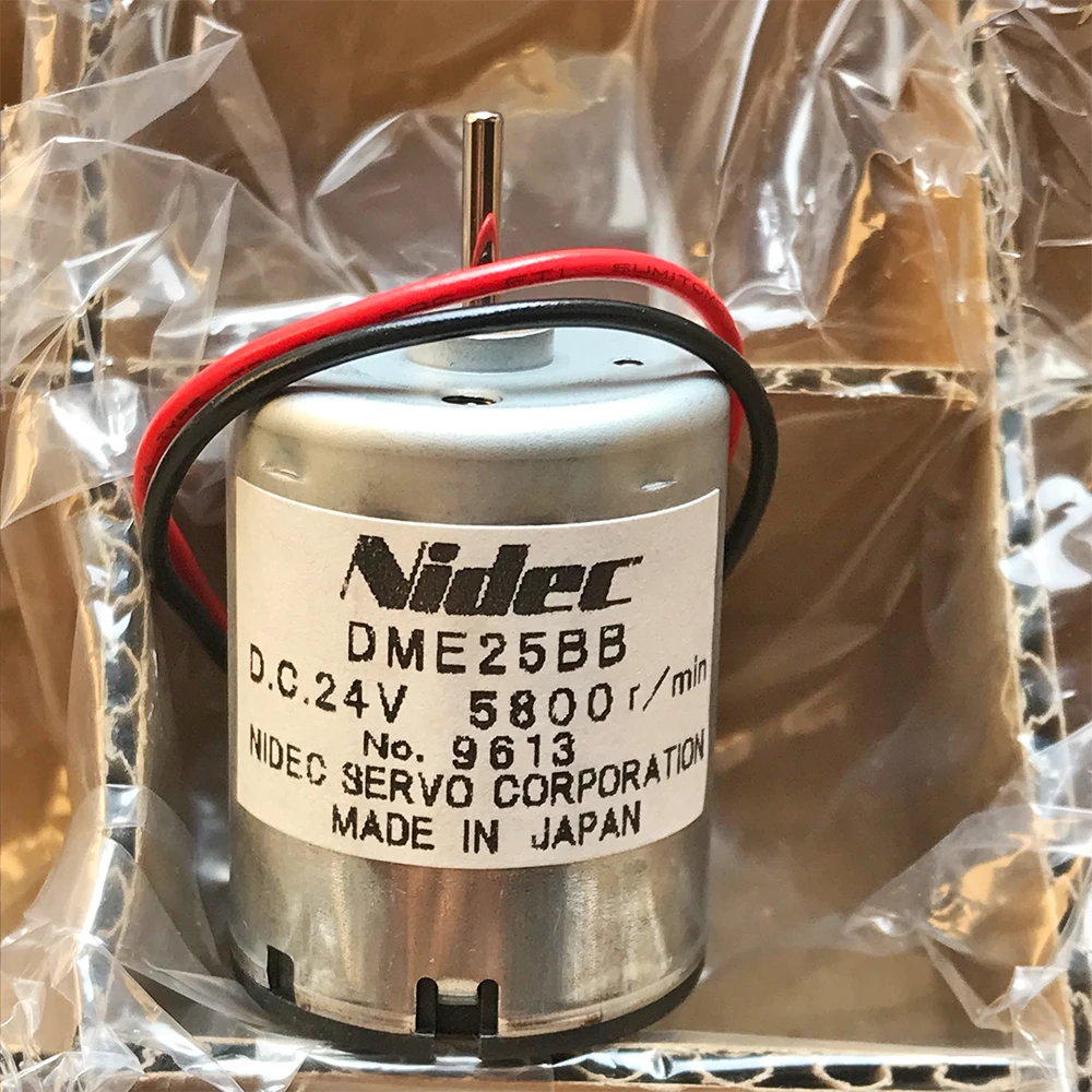 High Power D.C.24V 5800r/min Nidec Small Brushed DC Mo tors Type DME25BB For Drive Mechanism