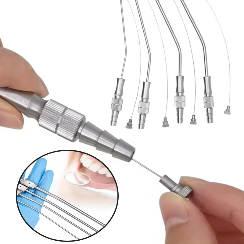 Dental Medical Surgery Aspirator Stainless Steel Suction Tube Laboratory Tube 3mm/4mm/5mm Implant Surgical Tool For Dental Clin