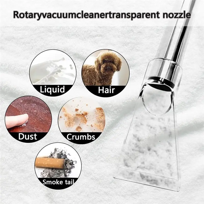 B80B 38mm Transparent Vacuum Head Nozzle Wet Dry Vacuum Nozzle for Carpets and Hard Floors Universal