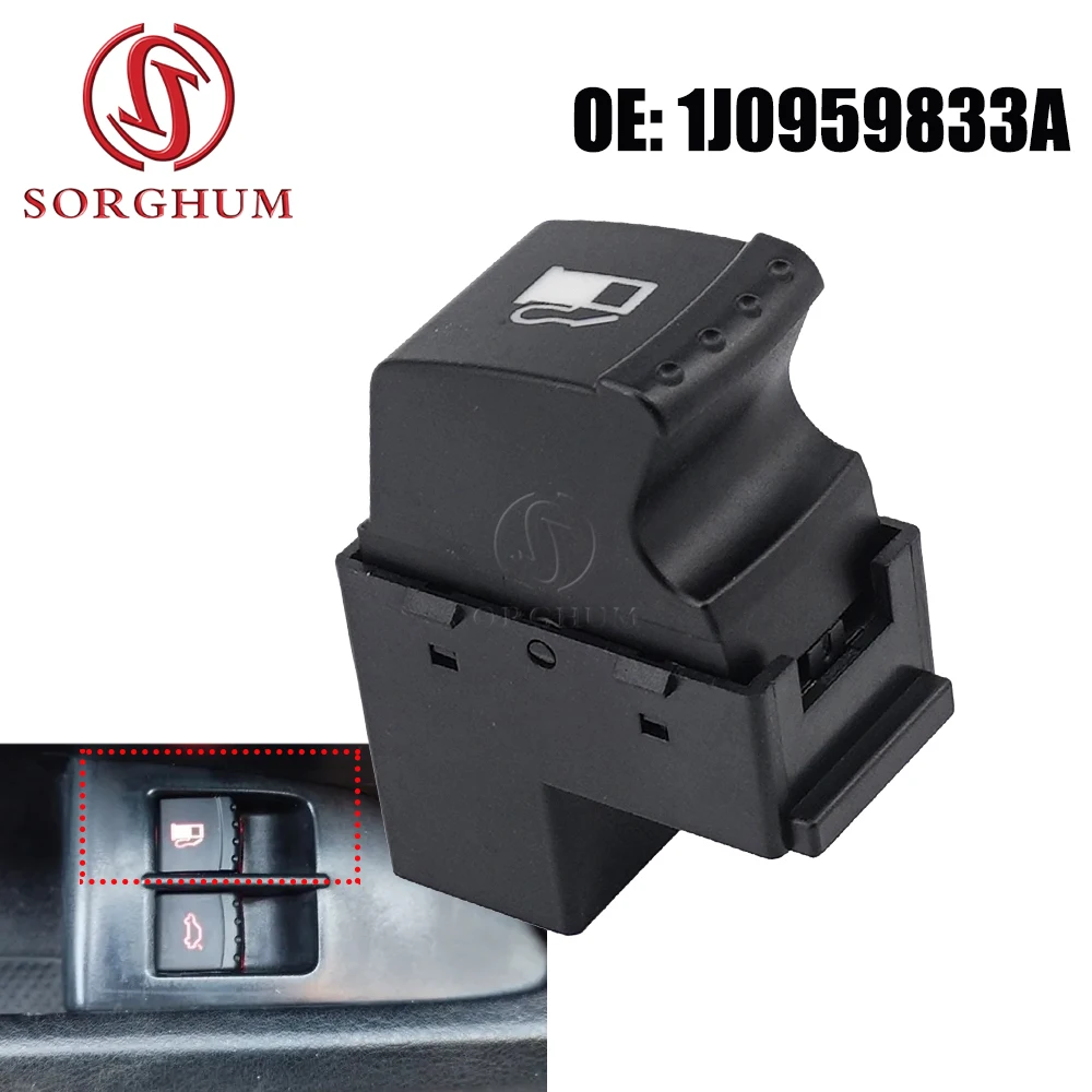 Sorgo 1j0959833a interruptor do tanque de combustível do tronco traseiro de energia do carro botão de liberação da porta de gás para vw bora jetta golf mk4 passat b5 1999-2005