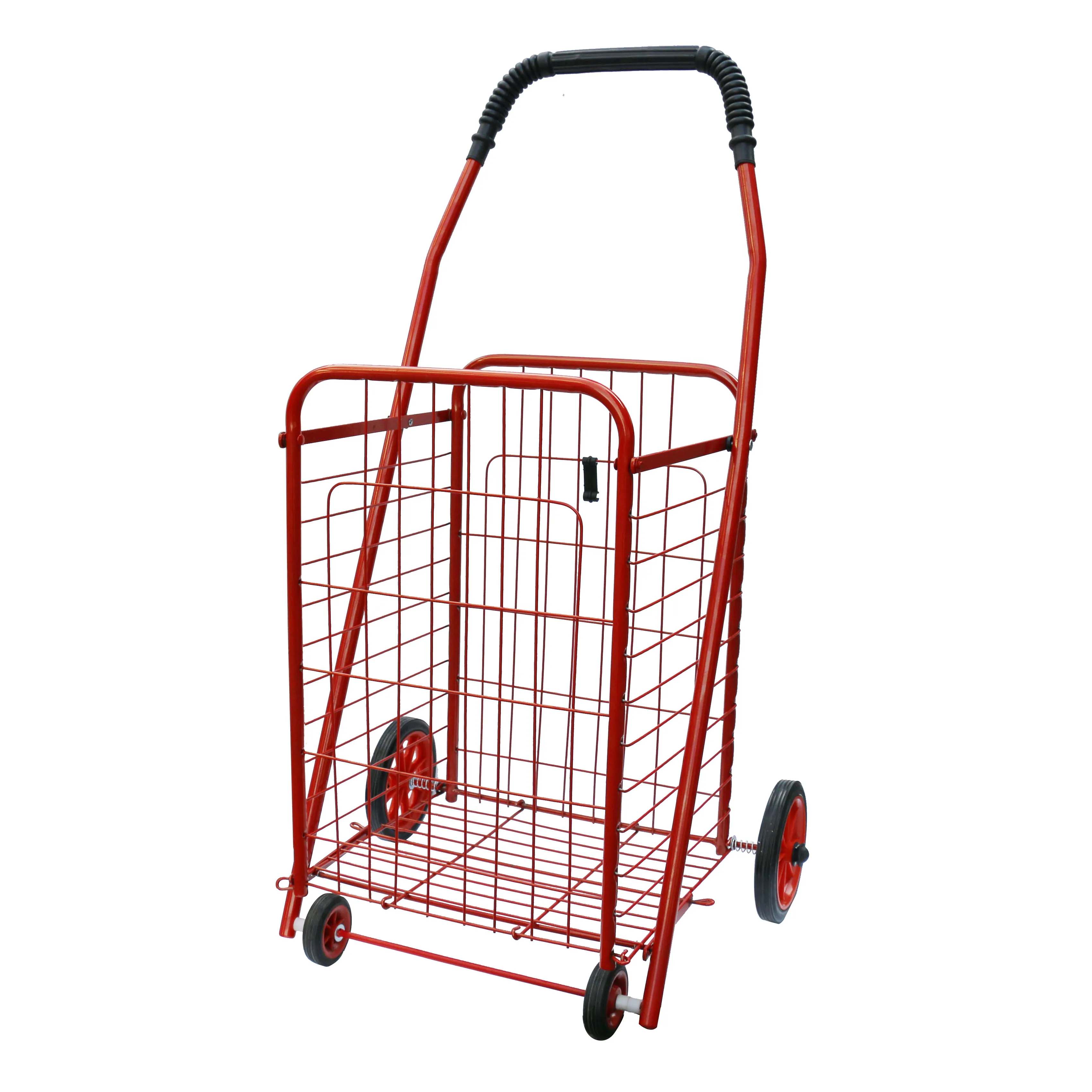 Wholesale Folding Four Wheels Carts Fruit And Vegetable Shopping Trolley