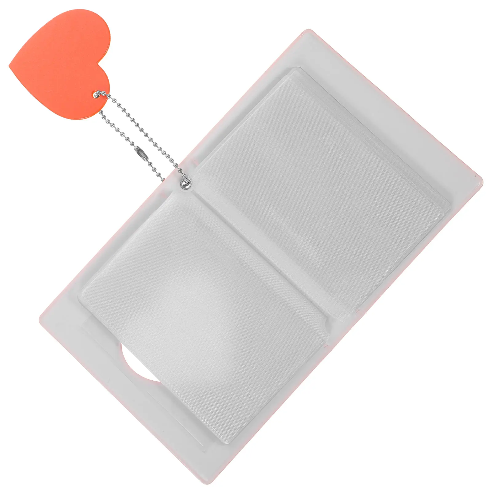 

Portable Mini Photo Album PVC Material Heart Shaped Hollow Design Decorative Practical for Family Photos Collection