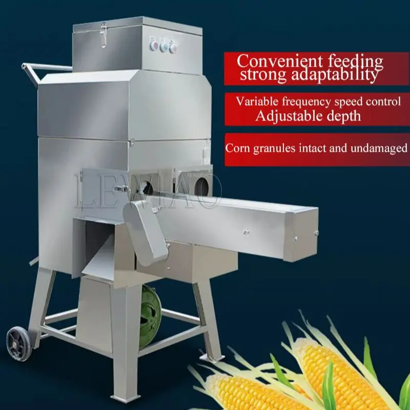 Elektrische Zoete Maïs Dorsmachine Staal Maïs Beschietingen Apparatuur Geautomatiseerde Aparte Maïs Deeltjes Machine