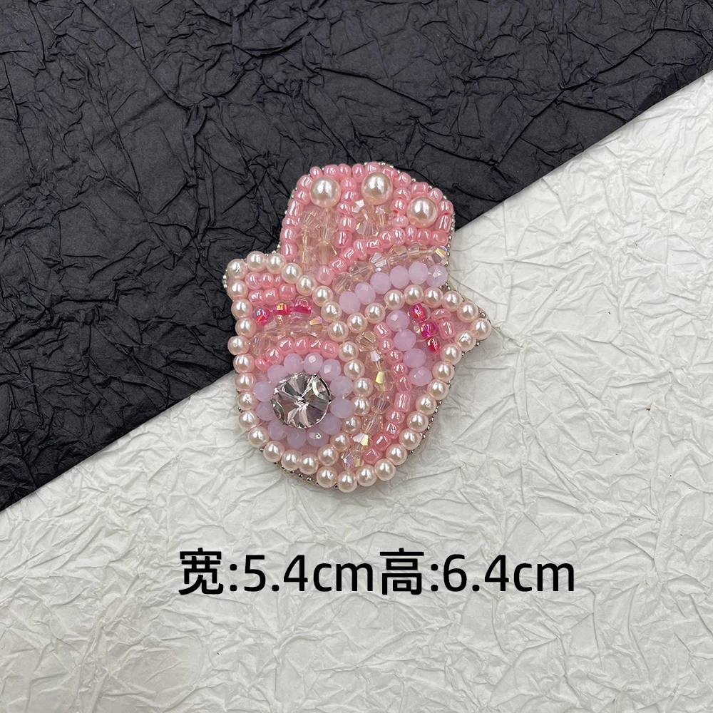 3D Handmade Rhinestone Beaded Patches palm eyes Sew on Crystal Patch beading Applique fashion Patch Love Medals