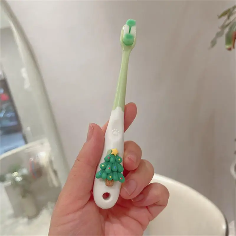 Christmas Series Childrens Toothbrush Soft Bristles Removing Stains Toothbrush Cleaning Protecting Teeth Portable Toothbrush