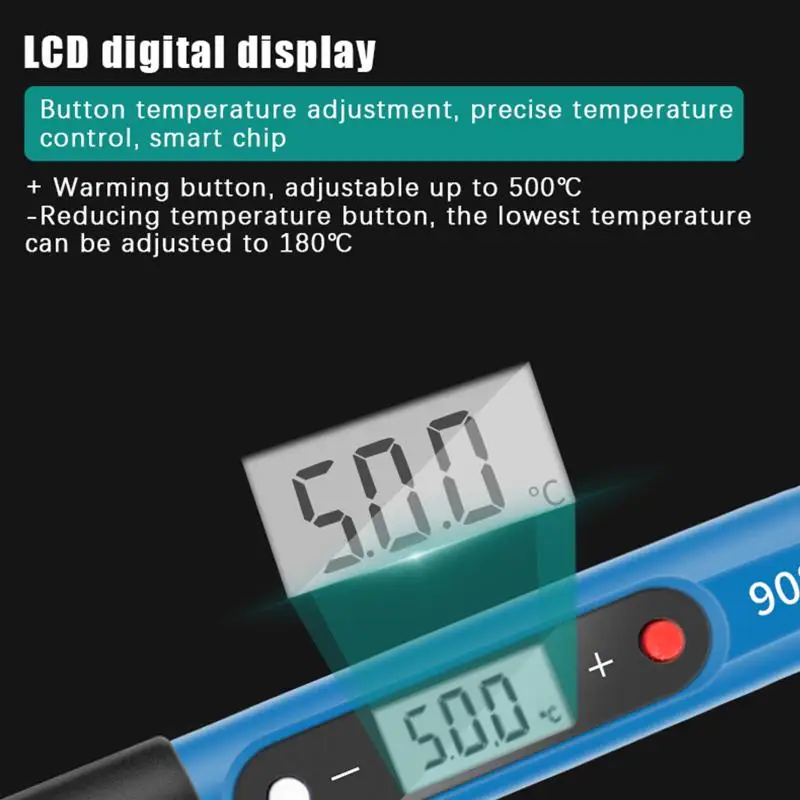 New Sale 80W Digital Electric Soldering Iron Set Kit 220V 110V Temperature Adjustable LCD Display Solder Welding Iron Tool Tips