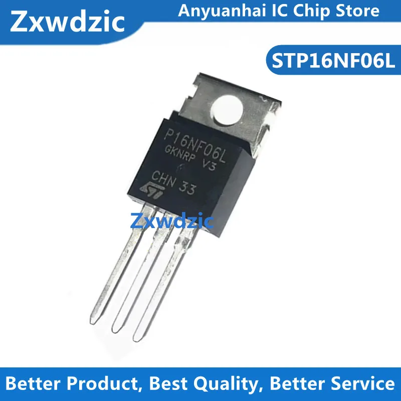 10pcs  New Original  P16NF06L STP16NF06L STP16NF06 16A60V TO-220 MOSFET