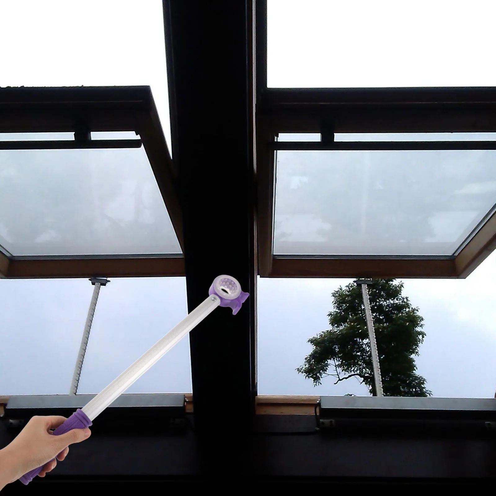 

Push Pull Opener 18.5 Inch Awning Window Opening Pole for Skylights and Roller Shades Draw Wand for High Windows Rv