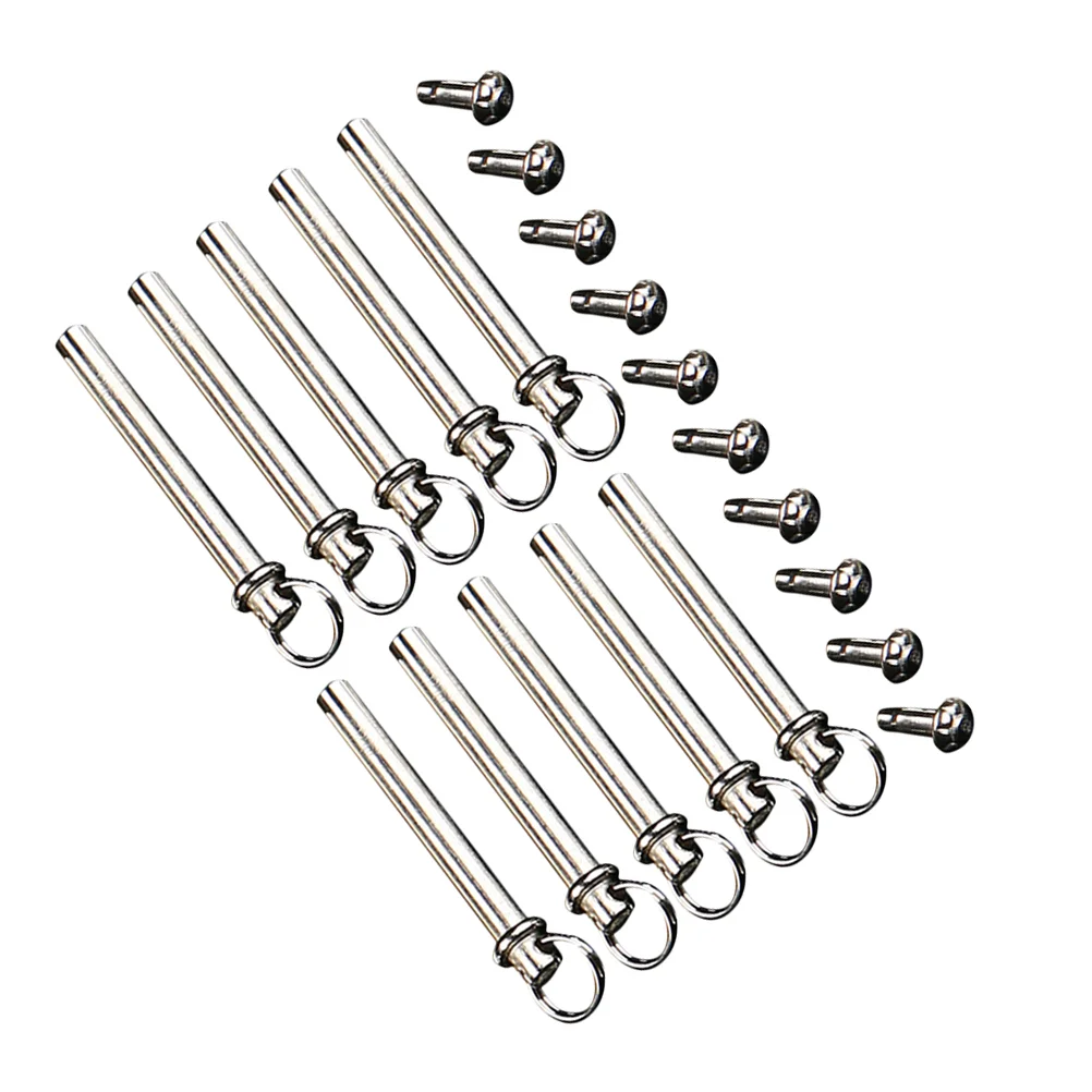 10 Sets Fan Nail Accessories Metal Shaft Rivets Bamboo Paper Handheld Solid Folding Fasteners Stainless Steel