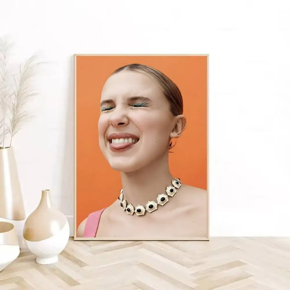 الممثلة M-ميلي بوبي براون ملصق HD لزجة جدار مقاوم للماء غرفة المعيشة المنزلي غرفة نوم النوم بار الديكور الجمالي #4