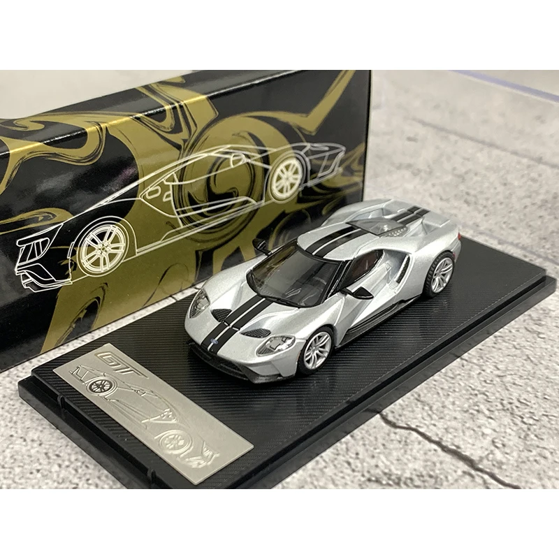 سرعة GT 1:64 مقياس 2017 فورد GT نموذج سيارة من خليط معدني فضي كلاسيكي للكبار هدية تذكارية زينة عرض ثابت #2