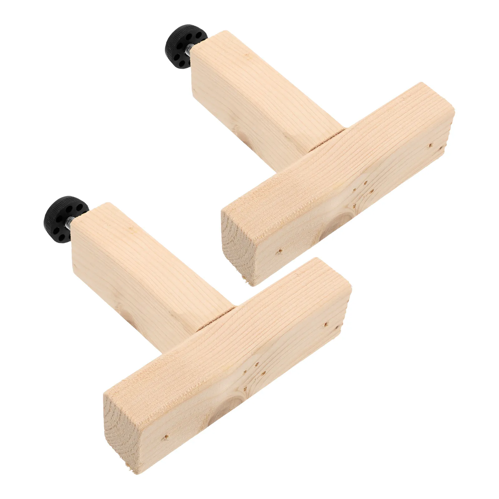 2Pcs Solid Wood Adjustable Bed Frame Support Legs Heavy Duty Nonslip Feet Replacement Parts Bed Bottom Support Rod Reinforcement