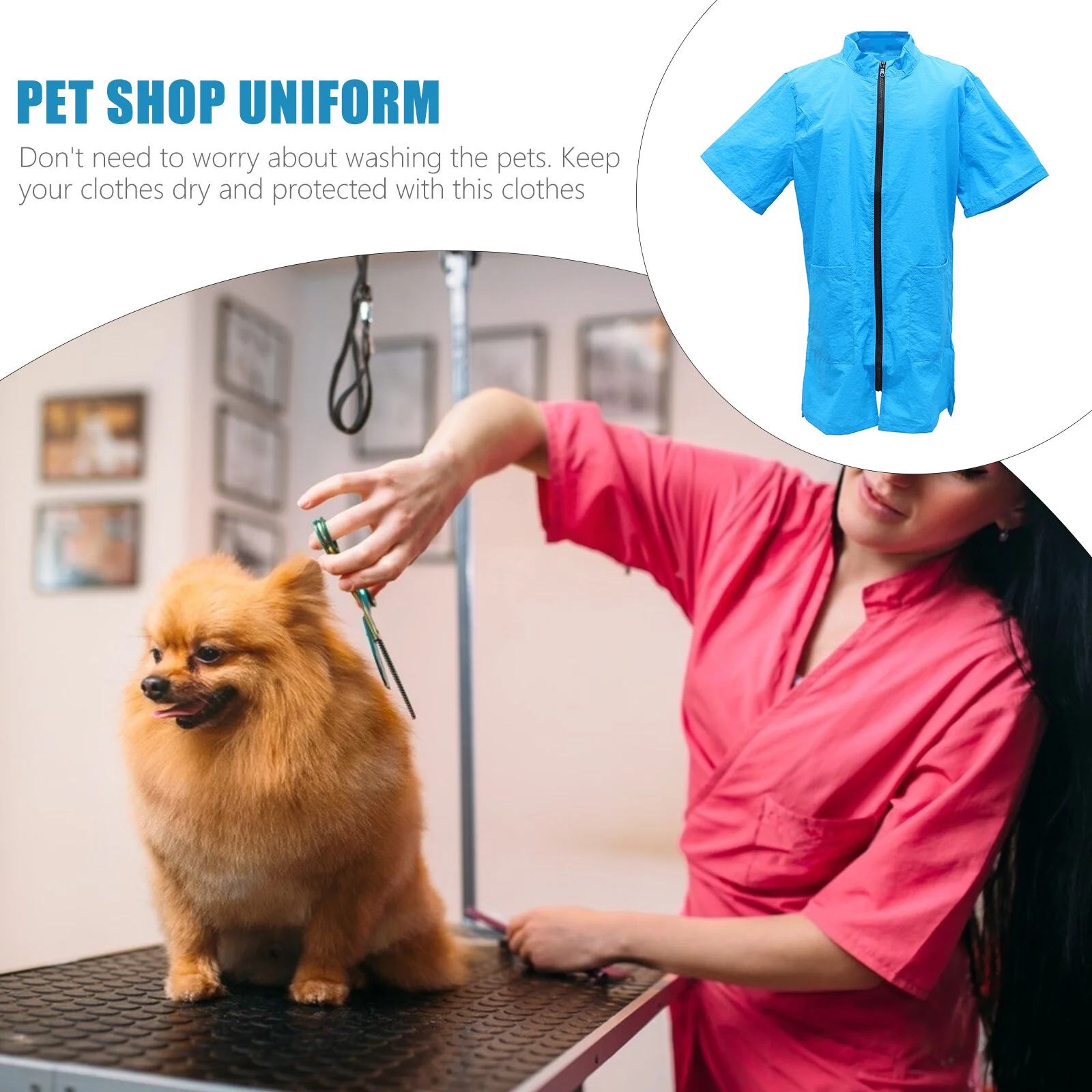 Dog Grooming Jacket Waterproof Smock Pet Apron Women Tunics Work Uniform Women’s Jackets School Salon Professional Smocks