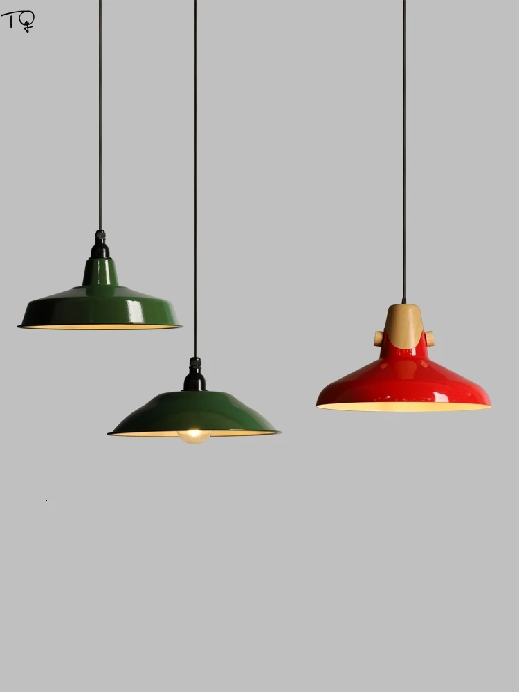 Nordic Industrial Restaurant Pendant Lights Led E27 Iron Art Hanging Lamp Decor Hotel Bar Cafe Dining Room Clothing Store Study
