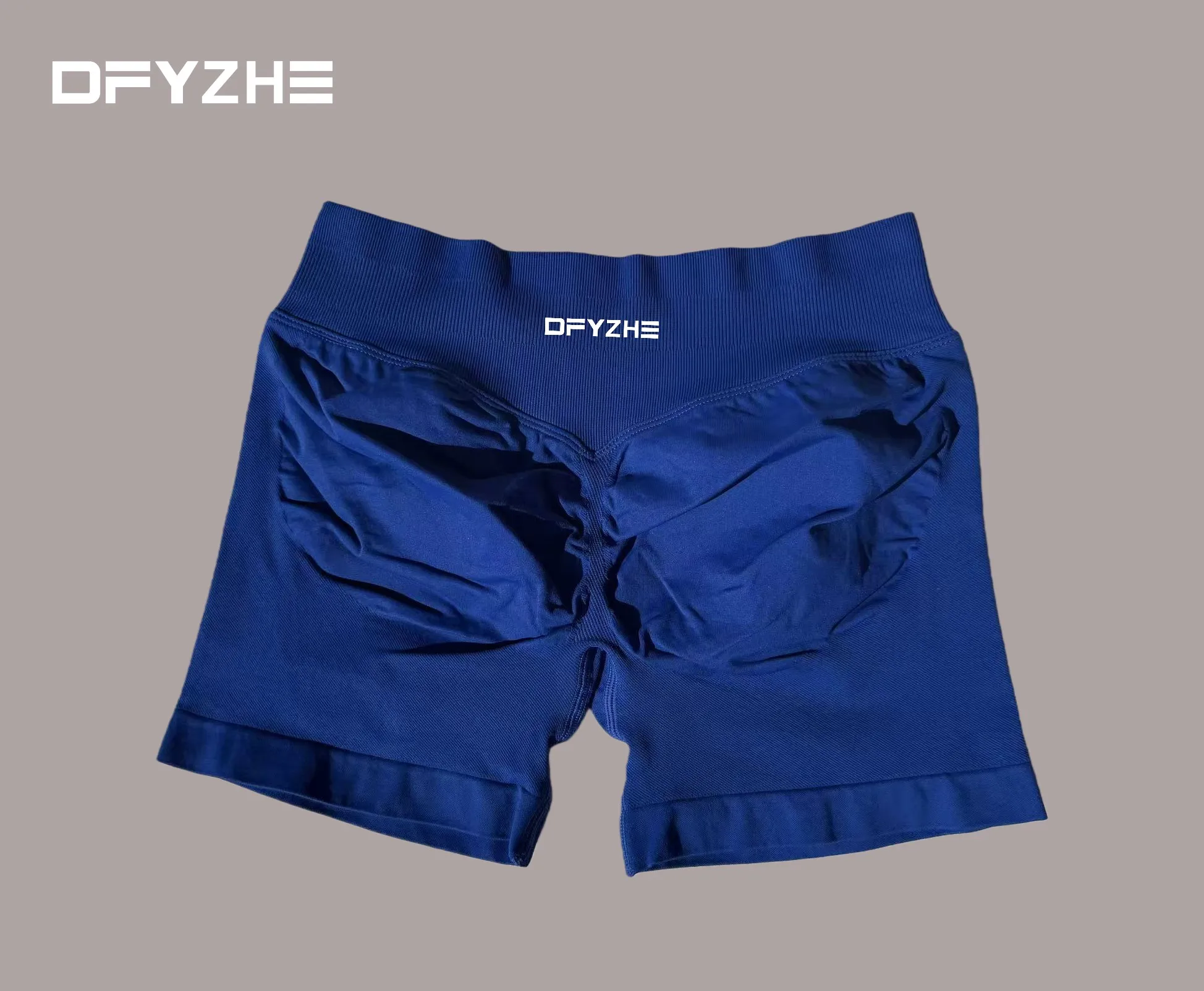 DFYZHE Impact Shorts voor dames, 4,5 inch – Naadloze geribbelde trainingsshorts met hoge taille voor yoga, fietsen en fitness