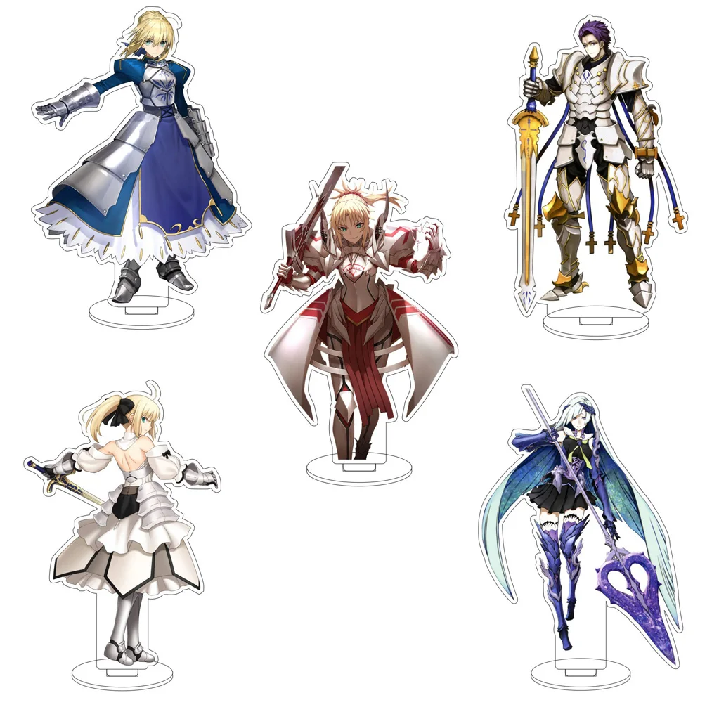 Anime de 16 cm ‌ Fate/Grand Order ‌   Figura acrílica de Artoria Pendragon Tamamo no Mae ancelot Gawain, adornos, regalos de Navidad