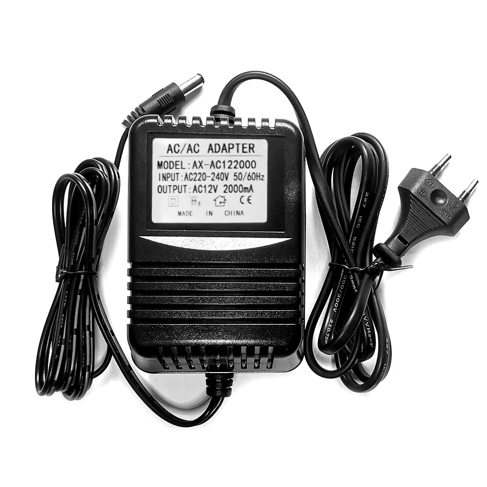 PowXla AC Power Adapter 12Vac 24Vac 2000A Output EU UK US Plug 230Vac 120Vac AC Transformer
