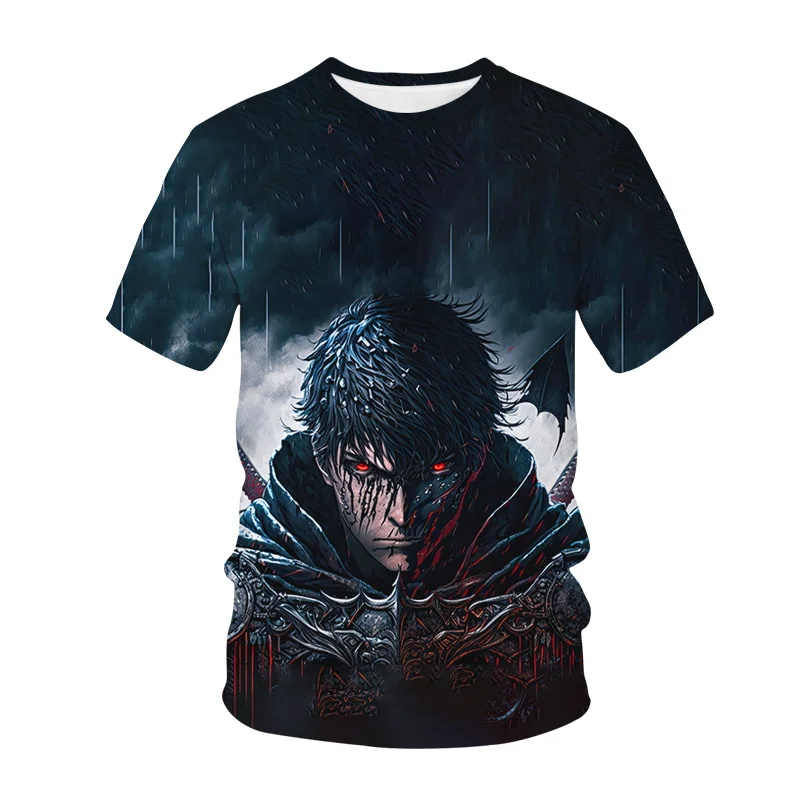 CLOOCL Summer T-Shirt Berserk Guts Griffith 3D Graphics T Shirt Men Women kids Fashion Short Sleeve Gothic Cozy Male Tee Tops