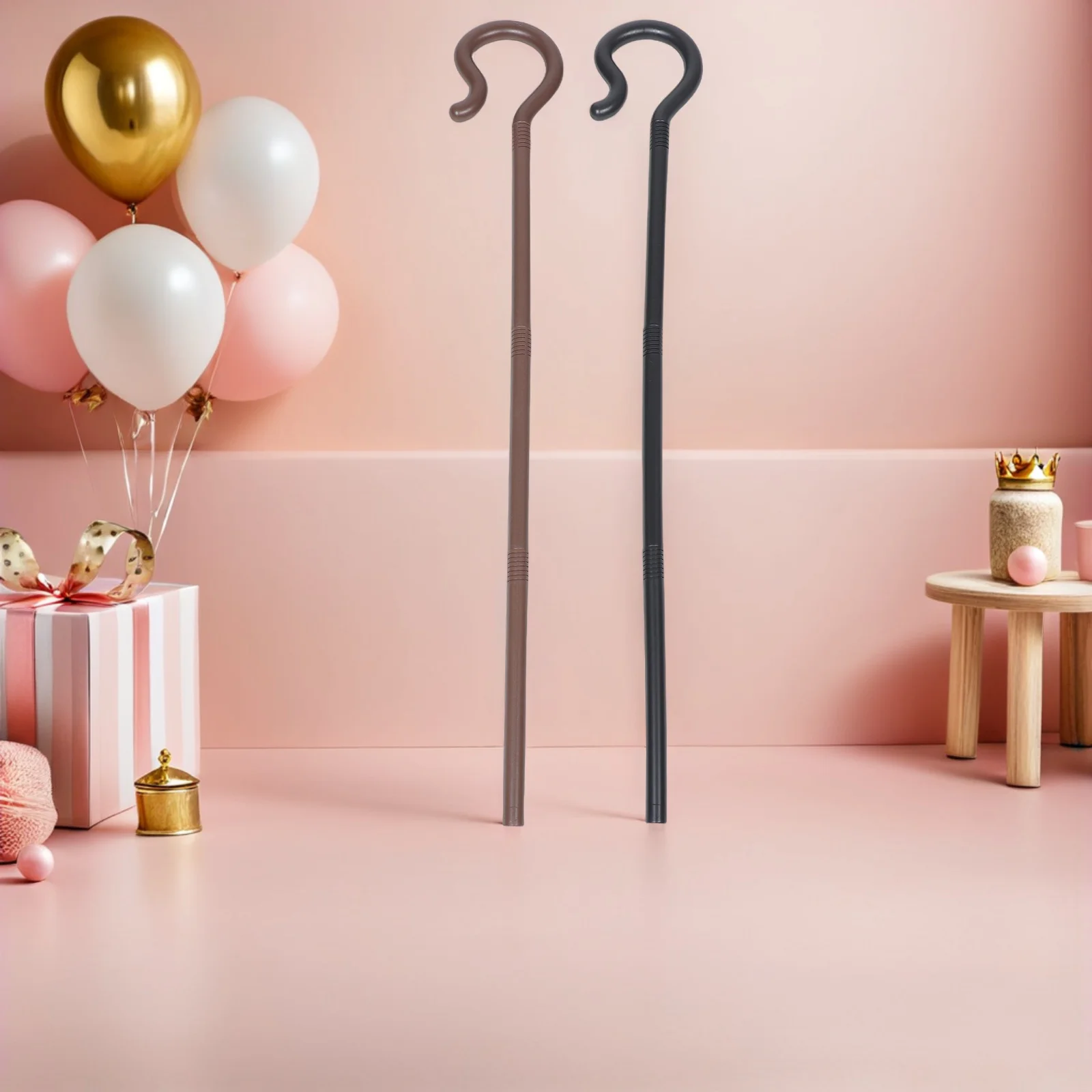 Bastón de plástico para decoración de vacaciones para niños, accesorio de disfraz de Cosplay, fiesta de baile, palo de decoración para escenario, 3 uds.