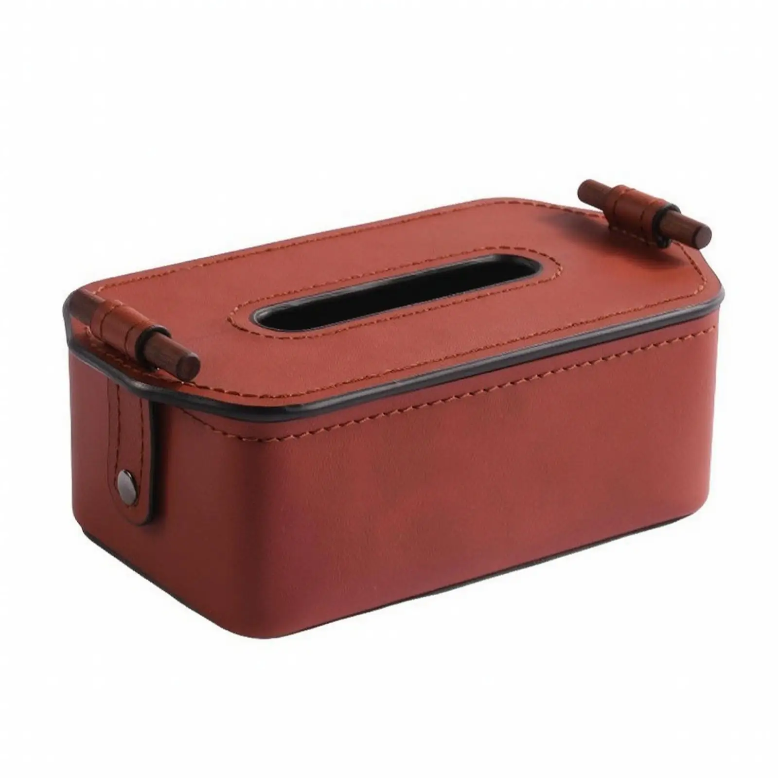 Modern Tissue Box Cover with Walnut Wood Accents for Home Decor and Soft Touch Access
