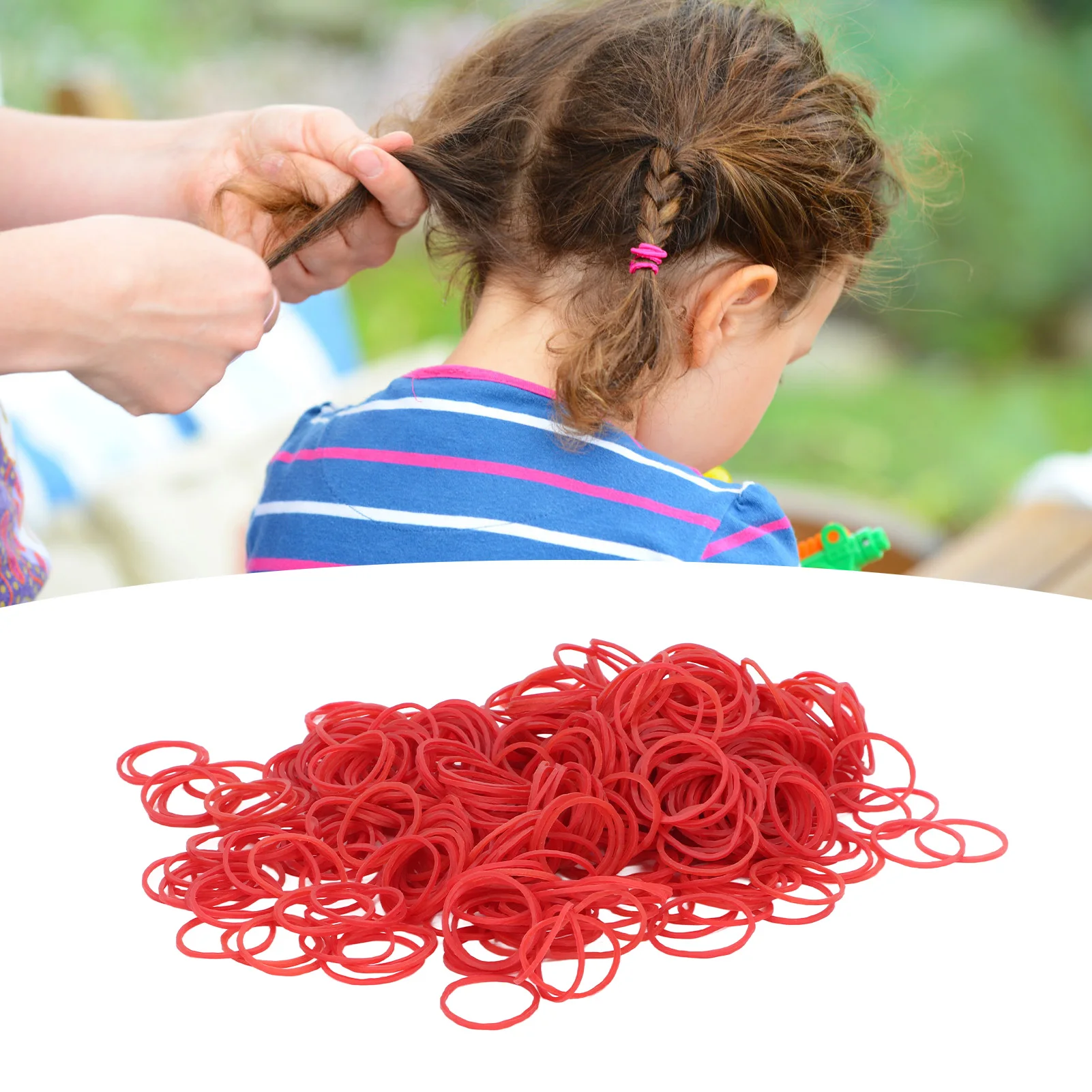 1 Bag Hair Perming Rubber Band Firmly Fixing High Elasticity Hair Ties Bands For Hair Salon Red