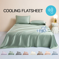 100% Lyocel FlatSheet 200x235cm, Soft Breathable & Cooling Sheets for Hot Sleepers, Silk Smooth Bed Sheets,1Pc