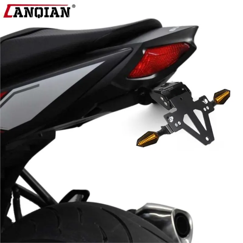 Motorcycle License Plate Bracket Holder For SUZUKI SV 650 ABS SV650 X 2015-2023 2024 2025 SV650X SV650 X With LED Signal Light 3