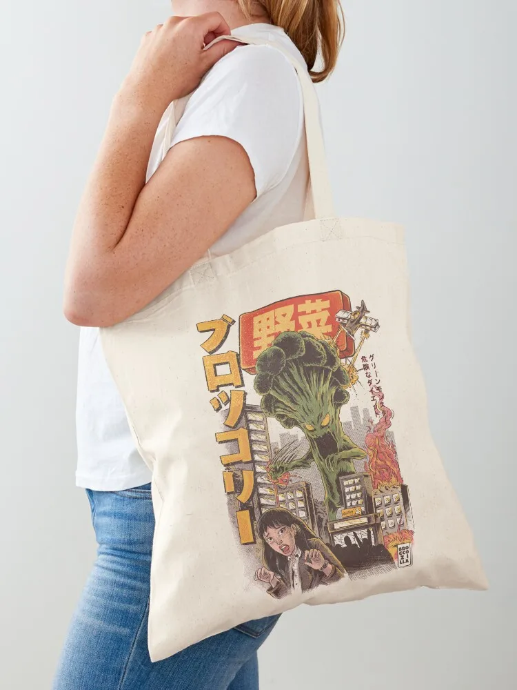 

THE BROCCOZILLA Tote Bag tote bag canvas reusable shopping bag sacs de shopping tote woman