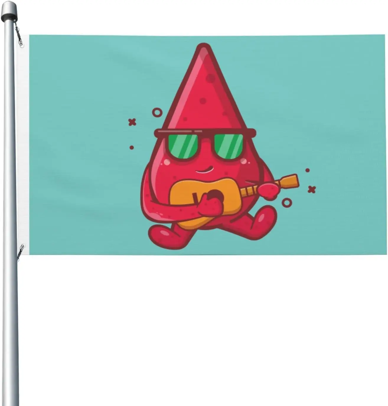 Flagicts 100% Polyester Play Guitar Blood Drops Flags