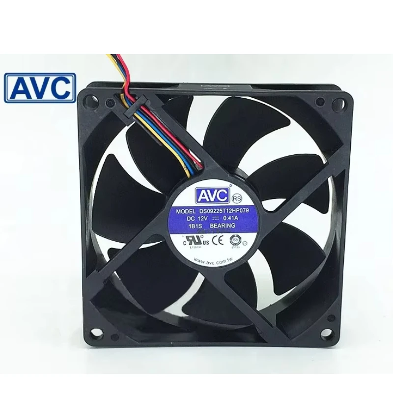 

1Pcs DS09225T12HP079 12V 0.41A 9025 90mm 4 Four-wire PWM CPU Cooling Fan Thermostat For AVC