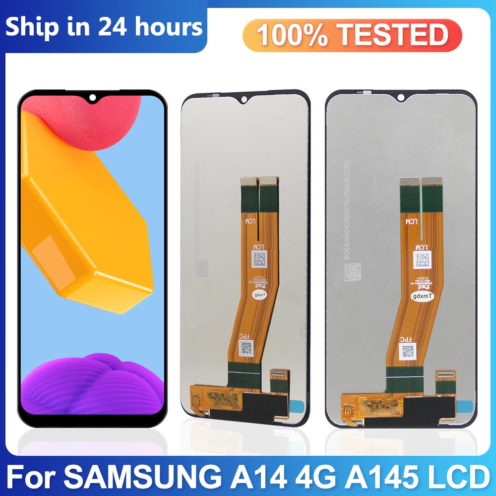 

100% Tested For Samsung Galaxy A14 4G A145 SM-A145F LCD Display Touch Screen For Samsung A14 lcd Display +Frame Assembly