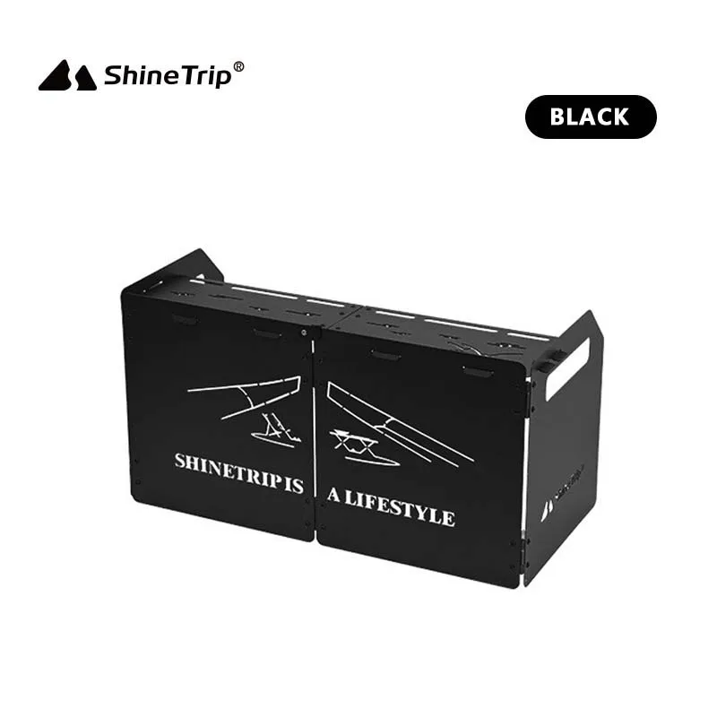 

Уличная Кассетная плита ShineTrip, теплозащитный экран для кемпинга, портативное ветровое стекло, утолщенное складное ветровое стекло