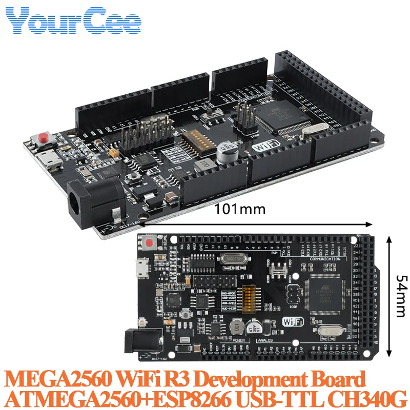 ATMEGA2560 ATMEGA2560-16AU CH340G R3 Embed Development Core Board Module Pro Mini Mega WiFi AVR TYPE-C USB for Arduino Mega2560