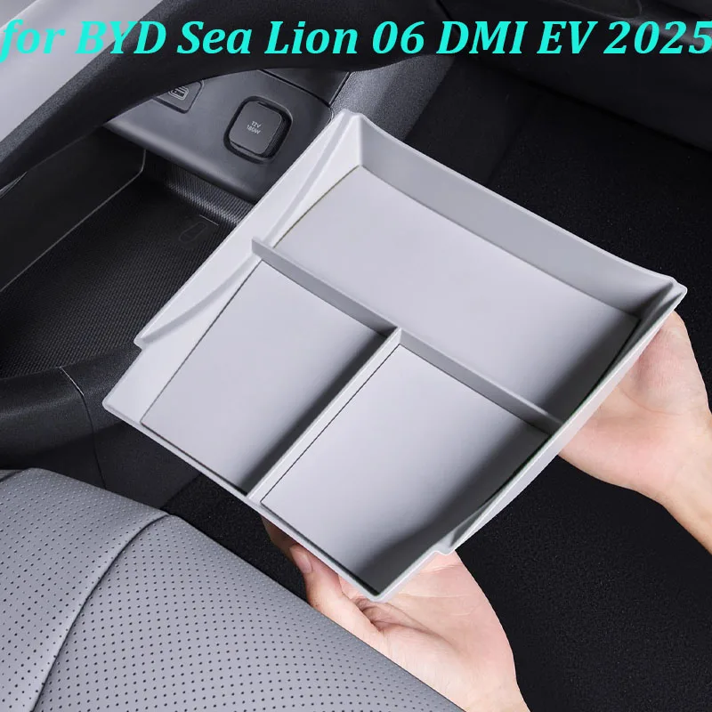 

Для BYD Sea Lion 06 DMI EV 2025 автомобильный ящик для хранения под центральной консолью ABS ящик для хранения перегородка аксессуары для интерьера