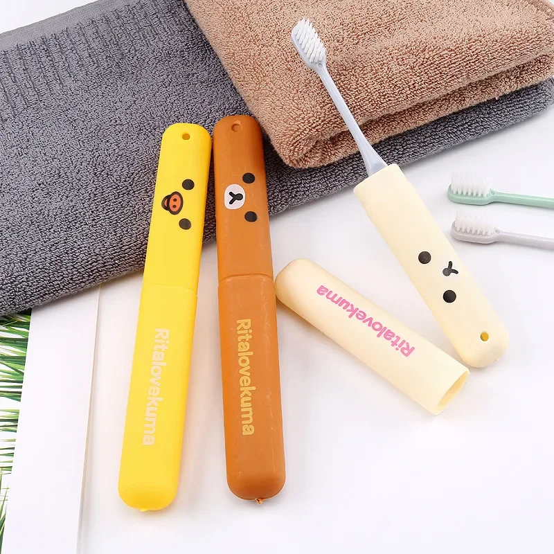 Travel Portable Toothbrush Box Toothbrush Storage Box Cute Cartoon Easy Bear Toothbrush Set Toilet Toothbrush Set