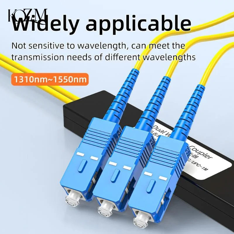 1 bis 2 Splitter SC FC UPC 1X2 PLC Fiber Optical Splitter SC/UPC PCL Taper Typ Splitter Computer Kabel Kabel Ärmeln