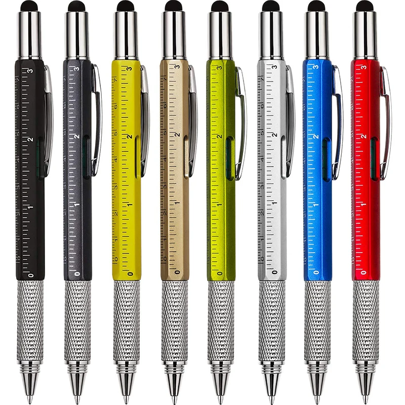 32Pcs Multi Tool Pen Gifts for Men 6 in 1 Screwdriver Pen Gadgets Screwdriver Pen Ruler Level Gauge Ballpoint Pen