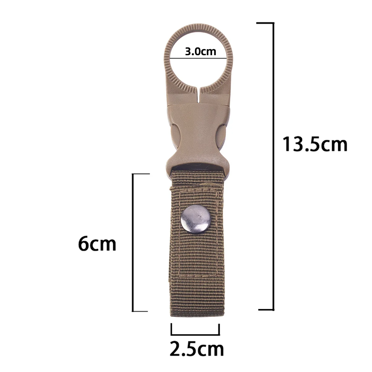 TARKA Camping Water Bottle Hook Carabiner Belt Backpack Hanger Hooks Clip Multifunction Water Bottle Nylon Webbing Buckle Hook image 3